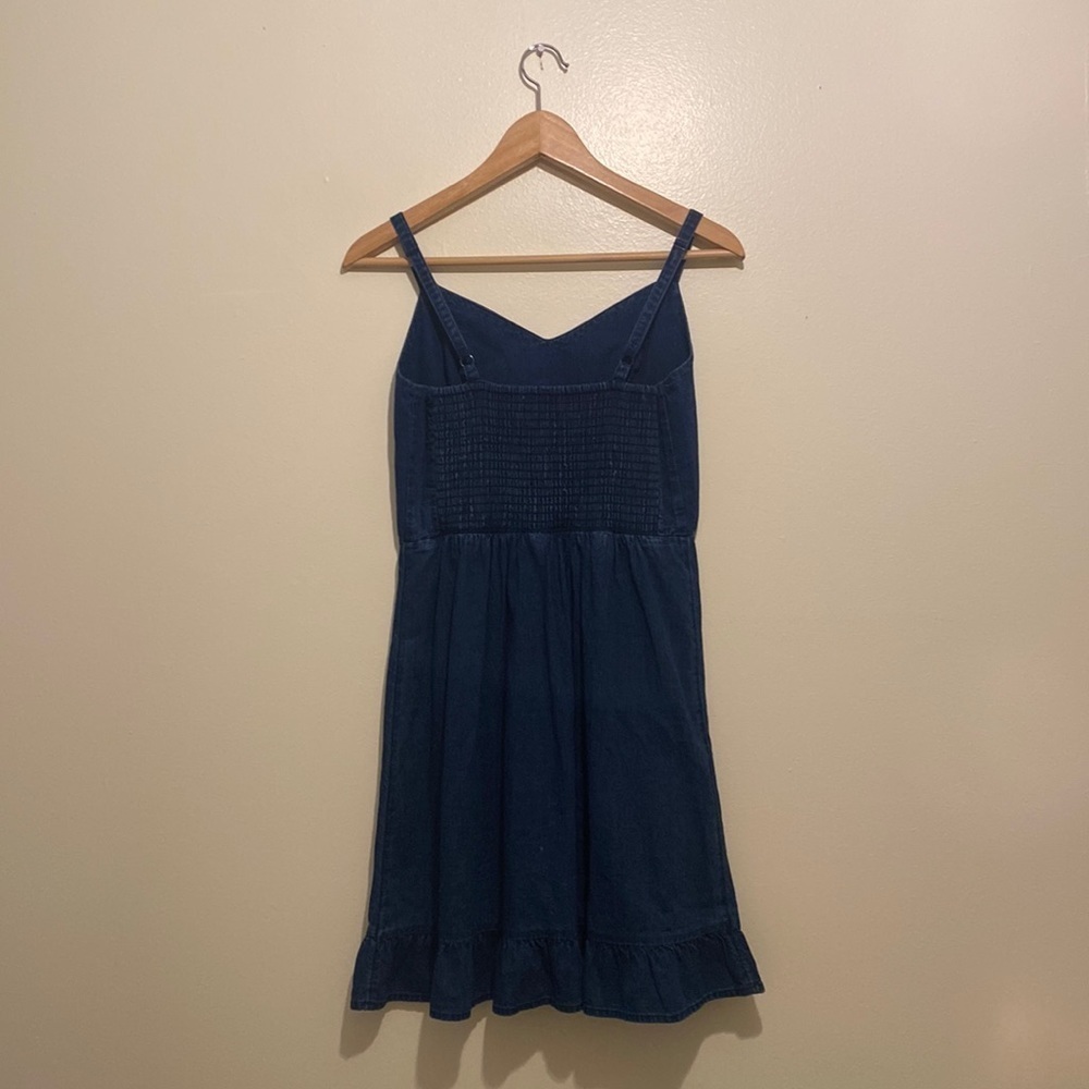 Old Navy cotton blue mini cami ruffle dress. Size S . Very good condition - Picture 2 of 7